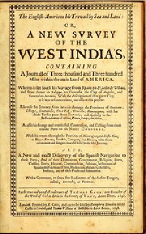 [Gutenberg 54425] • The English-American, His Travail by Sea and Land: or, A New Survey of the West-India's